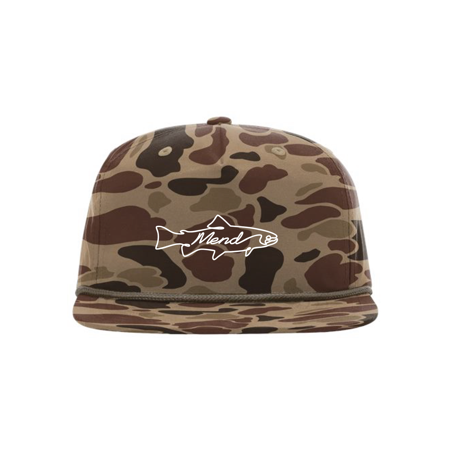 Mend Line Fish Camo Gramps Cap [White EMB]