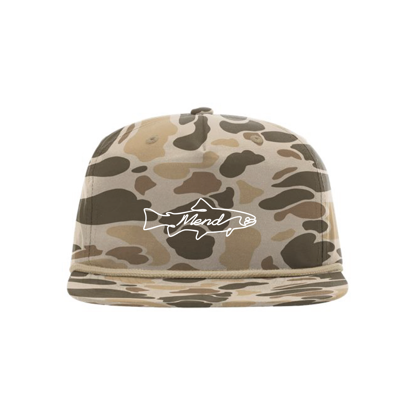 Mend Line Fish Camo Gramps Cap [White EMB]
