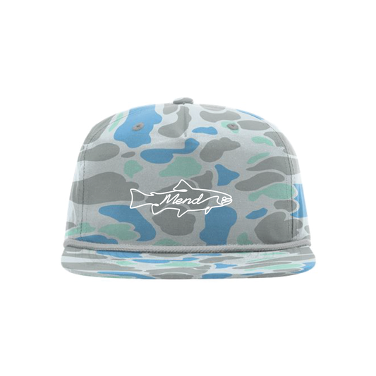 Mend Line Fish Camo Gramps Cap [White EMB]