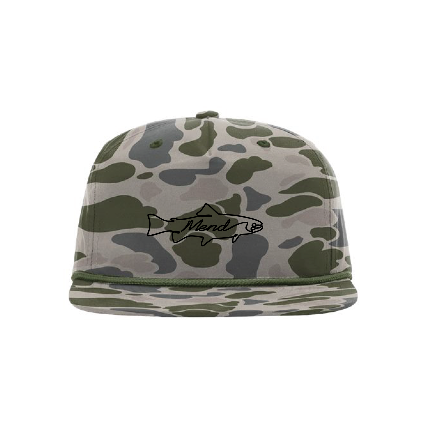 Mend Line Fish Camo Gramps Cap [Black EMB]