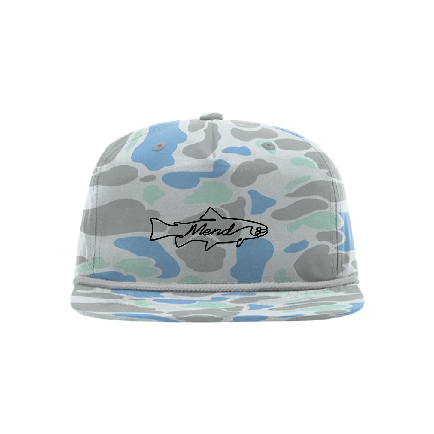 Mend Line Fish Camo Gramps Cap [Black EMB]