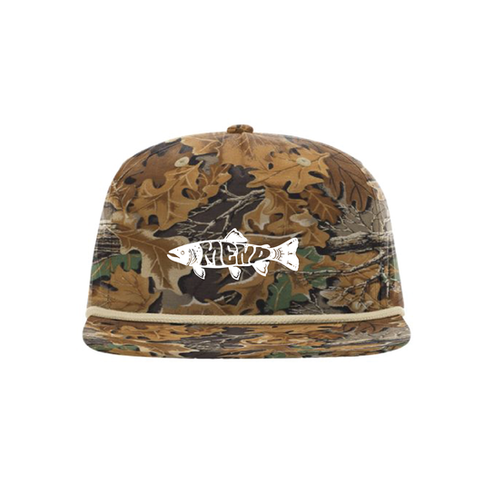 Mend TRIPPY TROUT Camo Gramps Cap [White EMB]