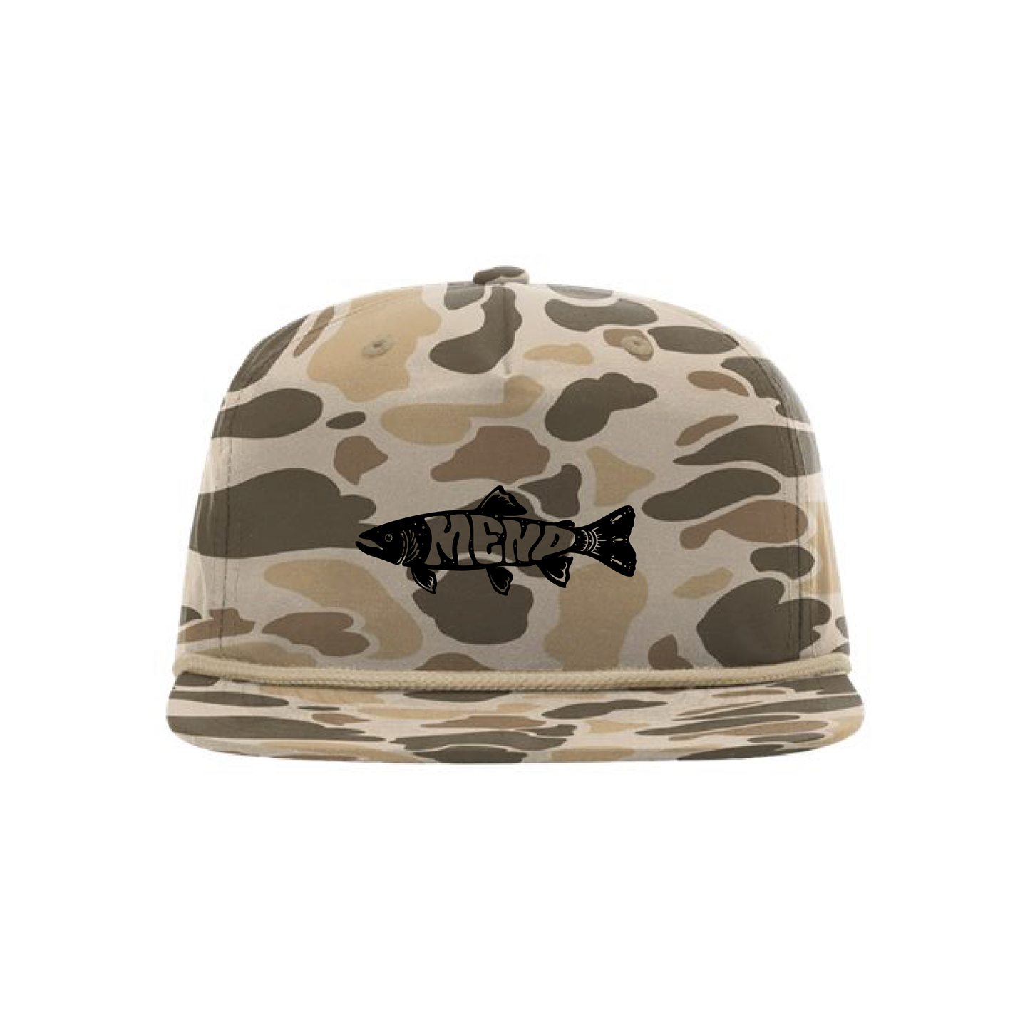 Mend Trippy Trout Camo Gramps Cap [Black EMB]