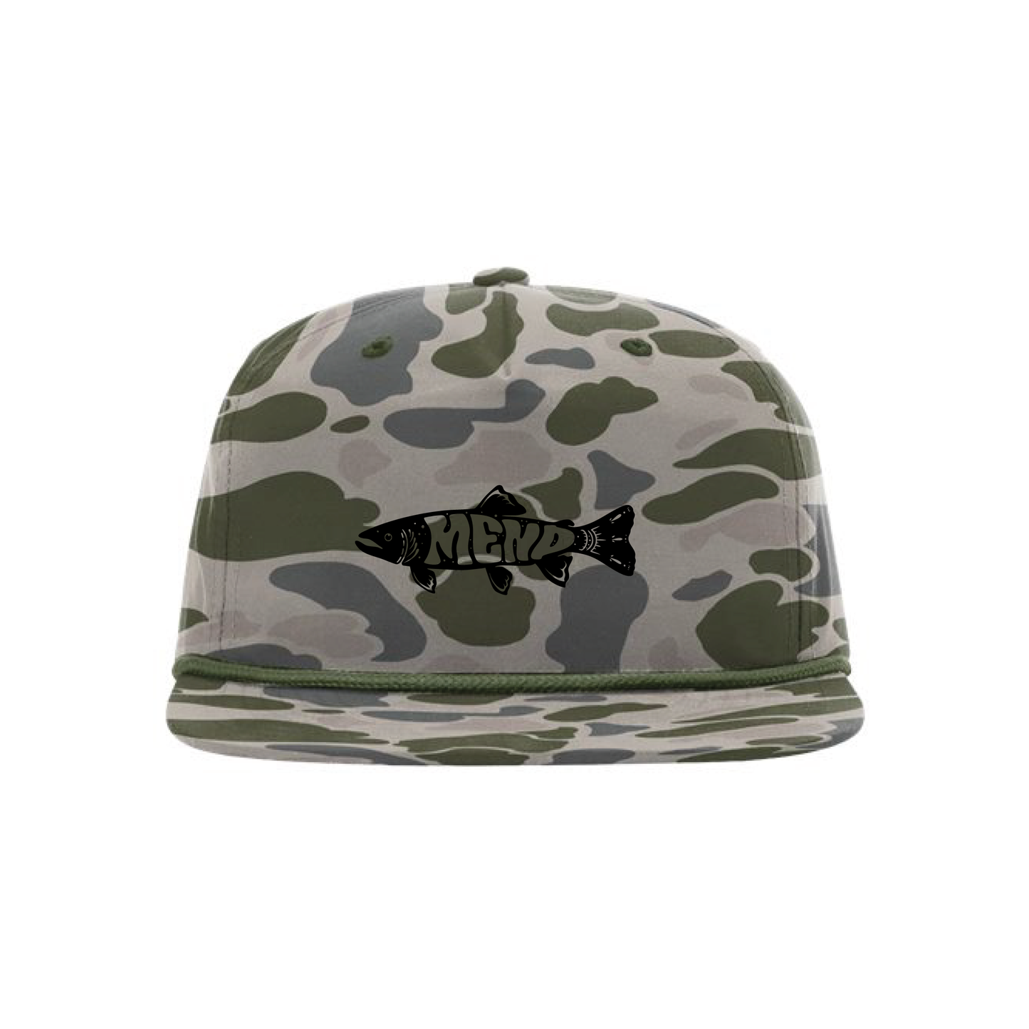 Mend Trippy Trout Camo Gramps Cap [Black EMB]