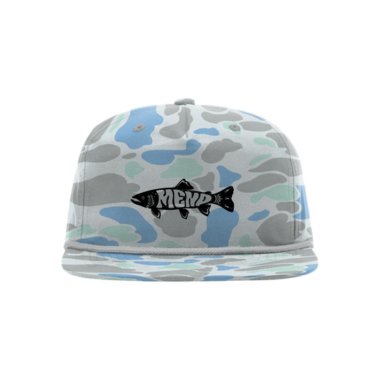 Mend Trippy Trout Camo Gramps Cap [Black EMB]
